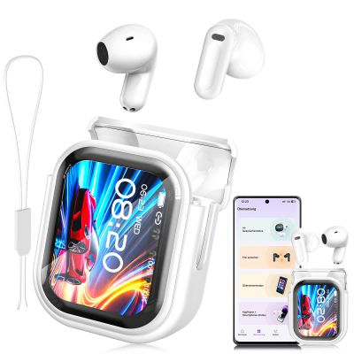 QYGCKJ NE20 Translation Earbuds Real Time - AI 135 Language Translator Ear Buds with LCD Touch Screen Wireless Earphones Bluetooth Headphones for Travel Business Learning