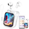 QYGCKJ NE20 Translation Earbuds Real Time - AI 135 Language Translator Ear Buds with LCD Touch Screen Wireless Earphones Bluetooth Headphones for Travel Business Learning view 1