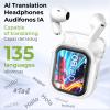 QYGCKJ NE20 Translation Earbuds Real Time - AI 135 Language Translator Ear Buds with LCD Touch Screen Wireless Earphones Bluetooth Headphones for Travel Business Learning view 2