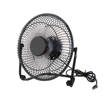 balacoo USB Mini Metal Fan Rotating Mode Quiet Desk Cooling Fan for PC Laptop Notebook Air Circulator Black