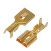 BOXUWFO 50/100/200/500 Pcs Brass Gilded 6.3MM Female Spade Crimp Terminal Brass Wire Connector Fit Compatible with Car Relay DJ623-E6.3B DJ623-E6.3C H62(50 pcs) view 1