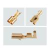 BOXUWFO 50/100/200/500 Pcs Brass Gilded 6.3MM Female Spade Crimp Terminal Brass Wire Connector Fit Compatible with Car Relay DJ623-E6.3B DJ623-E6.3C H62(50 pcs) view 3