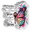(3pcs) They Whispered to Her You Cannot Withstand The Storm Stickers Inspirational Motivational Quote Stickers Vinyl Waterproof for Notebook, Tumbler, Laptop and Water Bottle. 3" view 1