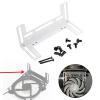 Hjdlhx CPU Cooler Rack Water Cooling Radiator Support for 120mm 90mm 80mm Fan Coolers Upgrade Cooling Bracket PC Heatsink Fan Holder, White view 3