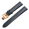 HMFang Genuine Leather Watch Strap Compatible With Armani Ar1674 1647 0389 0397 0398 1648 0382 Watch Band Butterfly Clasp 20mm 22mm Wristband(Black Gray,22mm) view 1