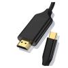 LINGQE TY>pe C to HDMI 1.8m 4K60hz Mobile Game Live Streaming Extension/PC Screen Casting Converter(Black-4K 30Hz) view 2