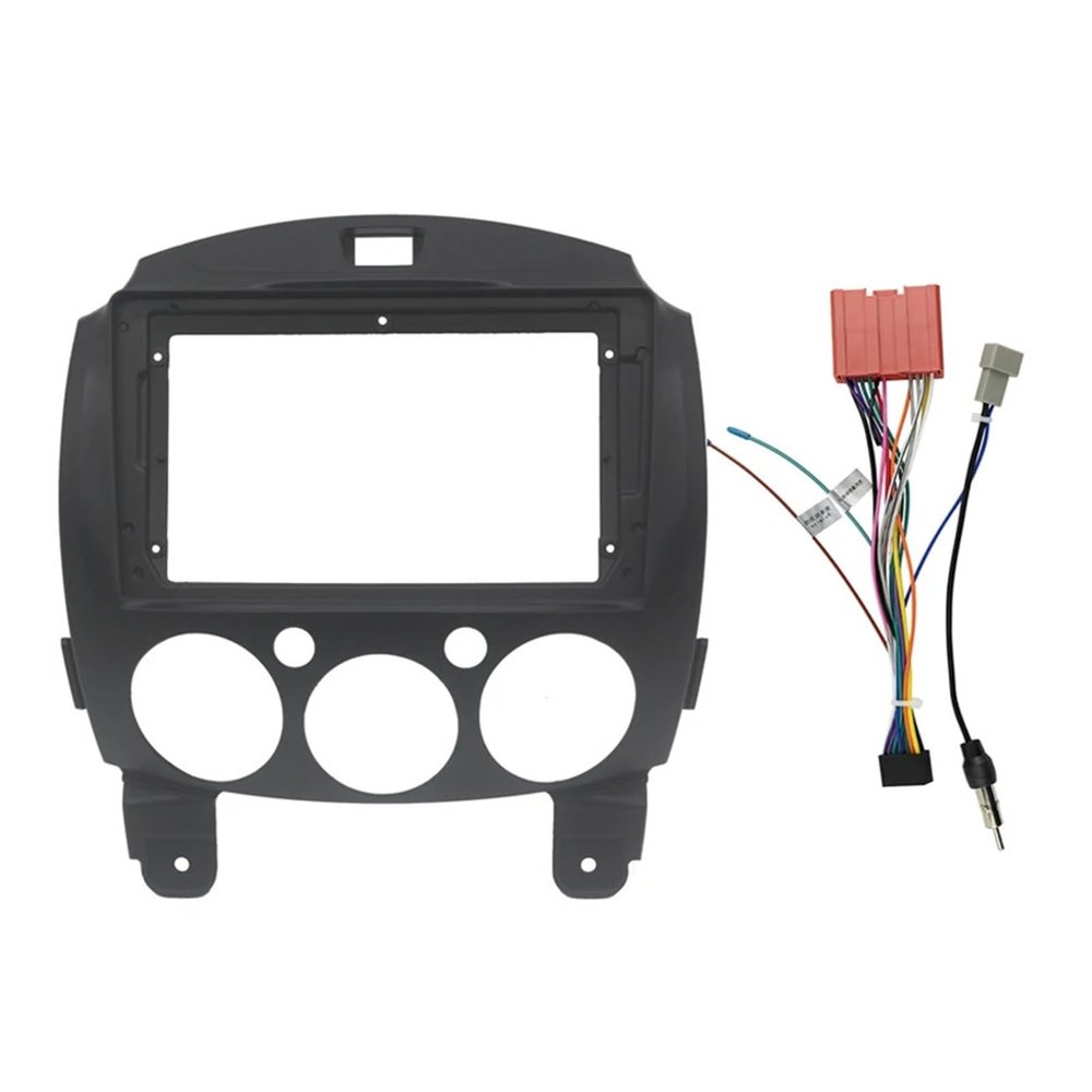 9 Inch Car Radio Fascia Compatible For MAZDA 2 Demio 2007-2014 Video Player Audio Install Dash Panel Frame Mount Kit Trim Bezel(Style2,Style3)