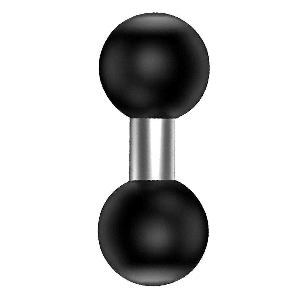 1 inch Ball Mount Base Adapter to 1" Ball Extension Arm Compatible with RAM Mount B Size Standard Dualball Socket Arms for Bike/Motorcycle/Camera/GPS (Black1)