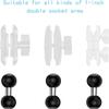 1 inch Ball Mount Base Adapter to 1" Ball Extension Arm Compatible with RAM Mount B Size Standard Dualball Socket Arms for Bike/Motorcycle/Camera/GPS (Black1) view 3