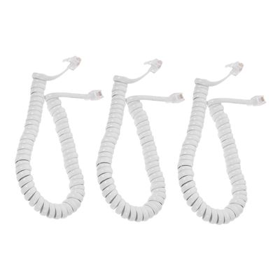 Gadpiparty 3pcs Stretchable Coil Cord for Landline Phones Design Compatible with Office Telephones Easy Installation and Convenient Use