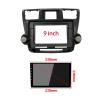 9/10 Inch Car Radio Frame Kit Compatible For TOYOTA Highlander 2008-2013 Audio Stereo Dash Panel Mounting Center Console Holder Bezel(Model A,9 inch) view 3