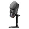 Walfront Dynamic Gaming Microphone USB RGB Microphone Computer Mic Kit Noise Cancellation PC Mic for Gaming/Meeting/Live Streaming/Audio Recording/Video (Black) view 1