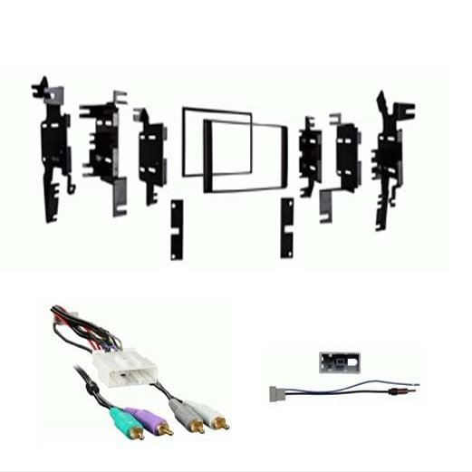 Double DIN Car Stereo Install Kit Compatible with Juke for 2015, 2016, & 2017 with Factory Amplified System