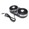 ANGGREK USB Car Cooling Fan, Dual Head Automobile USB Fan 360  Flexible Tube 3 Speed for SUVS SUVS RVS Trucks (Black) view 3