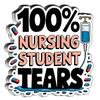 (3Pcs) Nursing Student Tears Sticker, Sticker Gifts Nursing Decorate Books, Laptops, Water Bottles Kindles Stickers, Phones Tumbler Waterproof Vinyl 3" Inch view 1