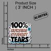 (3Pcs) Nursing Student Tears Sticker, Sticker Gifts Nursing Decorate Books, Laptops, Water Bottles Kindles Stickers, Phones Tumbler Waterproof Vinyl 3" Inch view 2