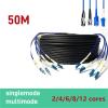 JGFDHKY Fiber Optic Patch Cord LC-LC 50M 2/4/6/8/12 Core Single Mode Multimode OM2 Outdoor 6mm(4 cores LC-LC SM) view 2