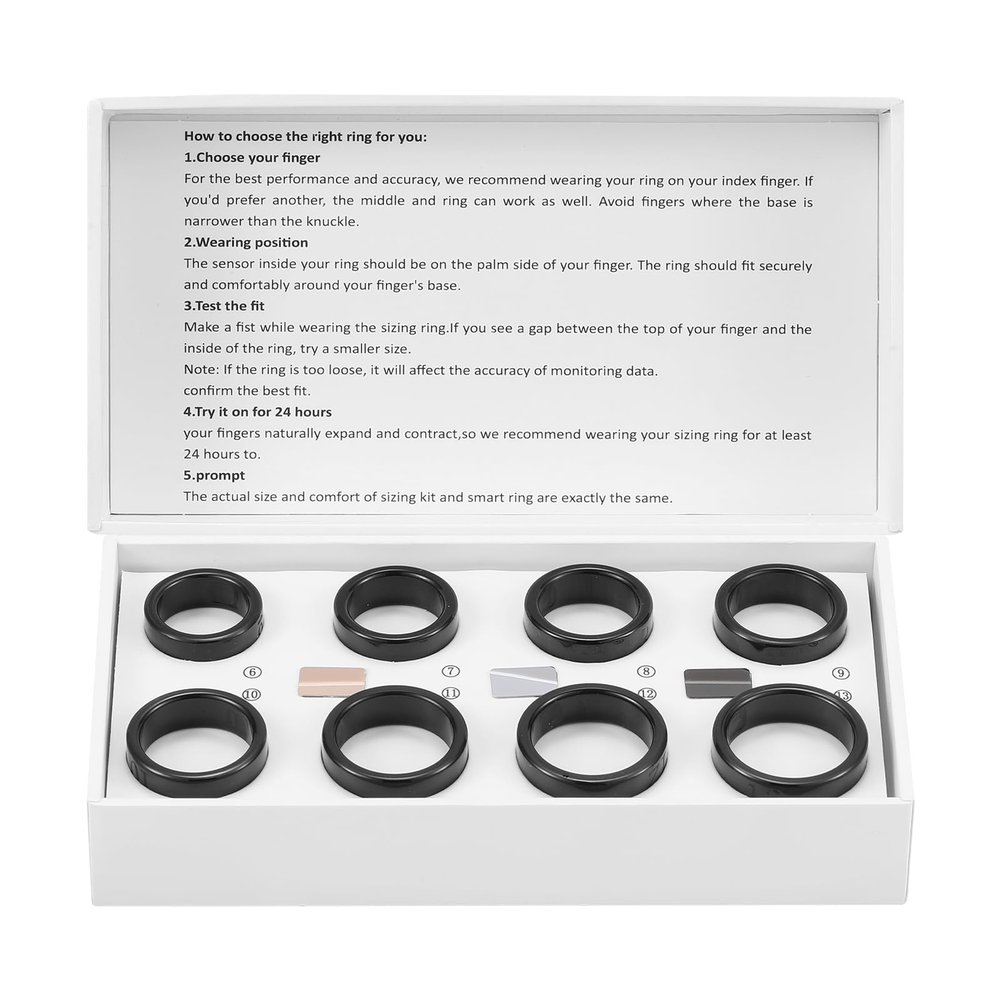AVINMER Gen 1 Smart Ring for Health Tracking, Non-Standard Ring Sizing, Compatible Gen 1 Sizing Kit, Sizes 613, Stainless Steel Smart Ring