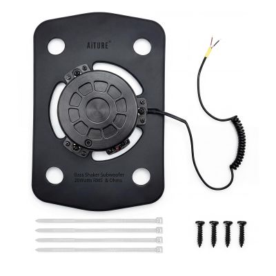 AiTURE Subwoofer Tactile Bass Shaker- 20 Watts RMS 8 Ohm Imepedance - Audio Transducer - Turn Any Surface into a Speaker System - for Large and Rigid Surfaces. (20W)