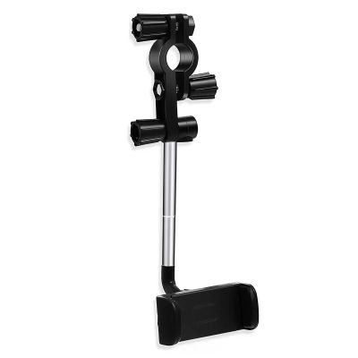 PMYYFC Universal 360 Car Rearview Mirror Phone Mount Adjustable Holder for Smartphones(Black)