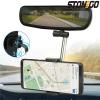 PMYYFC Universal 360 Car Rearview Mirror Phone Mount Adjustable Holder for Smartphones(Black) view 2