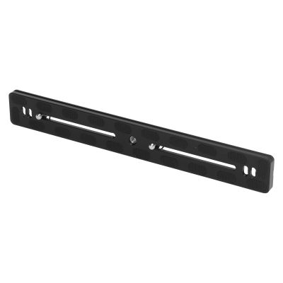 30cm Aluminum Alloy DSLR Camera Sliding Plate with 1/4in 3/8in Screw Holes for Mount Standard