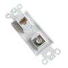 CAT6 Ethernet Coax Decorator Insert Wall Plate Female to Female - Coaxial CAT 6 RJ45 Keystone Jack Faceplate for Decorator Wallplate view 3