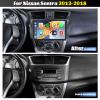 2G+64G Android 15 Car Stereo for Nissan Sentra 2013-2018 with Wireless Carplay Android Auto,10.1 Touchscreen Car Radio with Mirror Link WiFi/GPS Navigation Bluetooth FM/RDS SWC+Rear Camera view 2