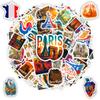 100PCS Paris Stickers Pack Travel Vinyl Waterproof France Sticker for Teens Adults Aesthetic Decal Decorative Funny Car Bumper Decals Water Bottle Helmet Phone Birthday Gift view 1