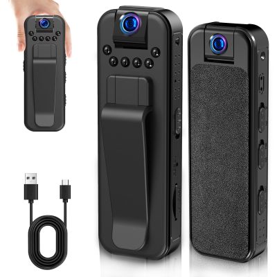 WFULM Hidden Body Camera HD 1080P Mini Body Came with Night Vision Wearable Camcorder with 180 Rotatable Lens and Sturdy Clips Small Video Recorder for Security, Indoor, Outdoor