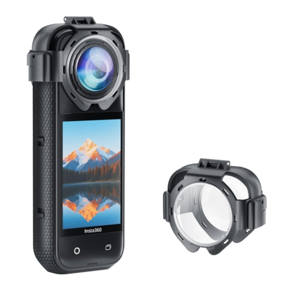 debous Insta 360 X5 Premium Glass Lens Guard Set for Insta360 X 5 X5 Protective Cover Case Cap Anti-fog Snap-on Protective Mirror