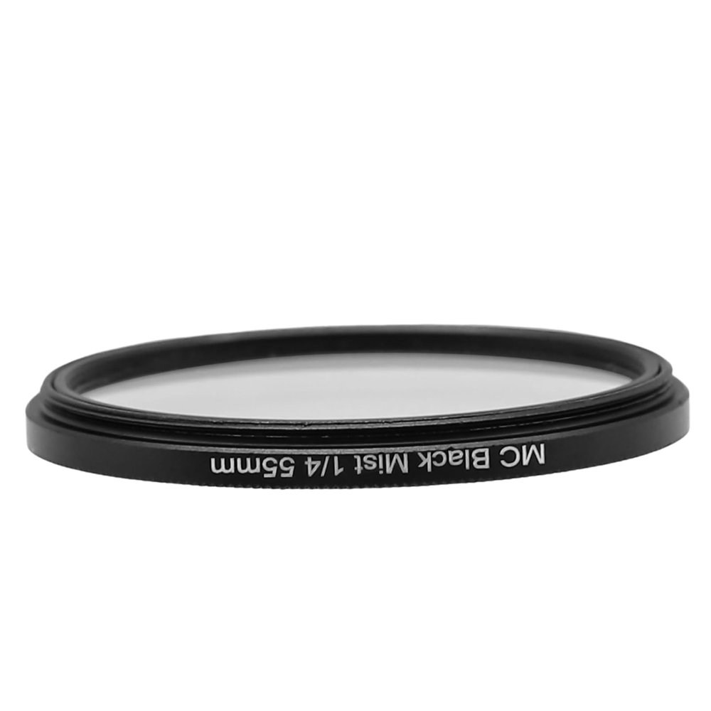 1/4 Black Mist Diffusion Filter Black Soft Filter with Multilayer Nano Coating for Vlog Video Portrait Photography (55mm)