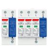 1pcs 1P+NPE 3P+NPE 50KA T1 T2 385V 275V House Surge Protector Protective Solar Low-Voltage Arrester Device Din Rail(2P,AC 275V)