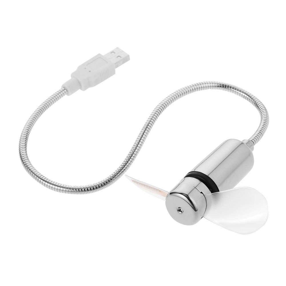 Yardenfun USB Programmable Mini Fan Silver Color Messages for PC and Laptop Portable USB Powered Cooling Fan for Office and Travel Use
