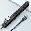 2 Outlet IEC C19 Metal & 5 C13 Wall Mount Heavy Duty Wide Spaced Long Power Strip with Air Switch &10FT Plug Cable16A Rack Mountable PDU/Data Center Power Distribution view 1