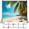 10X8ft Summer sea Backdrop Tropical Beach Vacation Beach Photo Backdrop Blue Sky and Sunshine Theme Party Photography Backdrops Decorations view 2