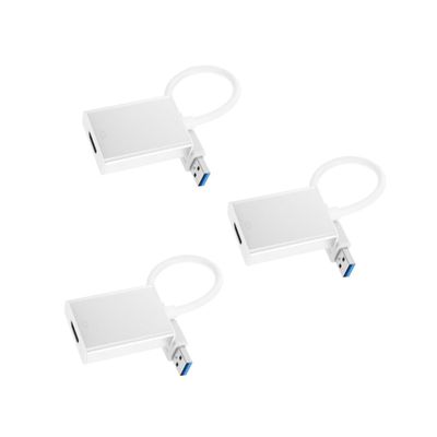Mikikit 3pcs USB to Video Adapter for Pc and Laptop External Graphics Converter Output for and Projectors Supports up to Screens Easy and Play