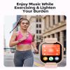 AGPTEK MP3 Player with Bluetooth, Watch MP3 Player with Watch Band for Running Climbing Hiking Cycling Jogging Yoga, Pink view 3