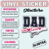 (3PCS) Dad We Love You Sticker  Waterproof Vinyl Decals for Dad, Papa, Father  Cute Fathers Day Gift for Laptop, Tumbler, Water Bottle, Scrapbook Size 3 x 2,5Inch view 4