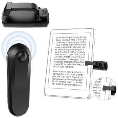 TeoTeeo First No Text Blocking Remote Control Page Turner for Kindle Paperwhite,Silent Clicker Page Turner,Kindle Accessories for iPad/Tablets(Just Reading),Camera & Selfie Shutter