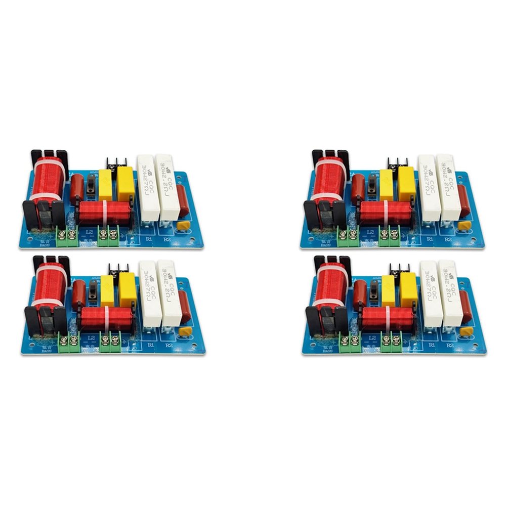 Wuden 4Pcs PA-2A 2 Ways Speaker Crossover Treble + 450W Pure Subwoofer Frequency Divider Filters DIY for Home