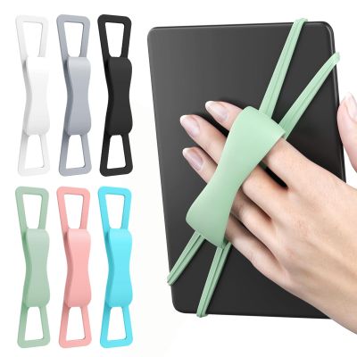Goodliest Silicone Hand Strap for Kindle Tablets Universal High Elasticity Secure Lightweight E-Book Reader Finger Handle Grip Holder for Kindle Accessories Green