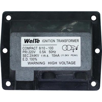 Compatible for Weite IGNTION Transformer Compact 8/10-100 PRI220V 0.5A 50HZ SEC 2X4KV 10mA ED 11.5KV Peak Waring HIGH Voltage (PRI220V)