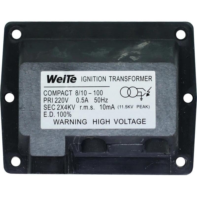 Compatible for Weite IGNTION Transformer Compact 8/10-100 PRI220V 0.5A 50HZ SEC 2X4KV 10mA ED 11.5KV Peak Waring HIGH Voltage (PRI220V)