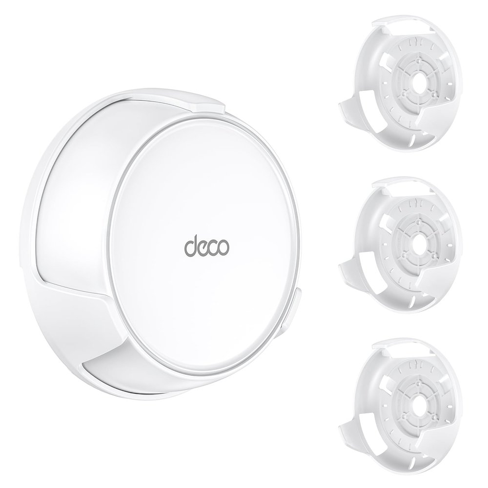 EDUP LOVE Deco Mesh Wall Mount Kit for Deco BE23/ BE25/ BE3600/ BE5000/ WB7200/ WB10800/ WB14400 Mesh WiFi 7 System, Space-Saving Bracket with Hidden Cable Management (White, 3 Pack)