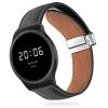 LYSANDRA Magnetic Leather Bands Compatible with Moto Watch 120 Band for Men Women, Genuine Leather with Magnetic Buckle for Moto Watch 120 Smart Watch (Black) view 1