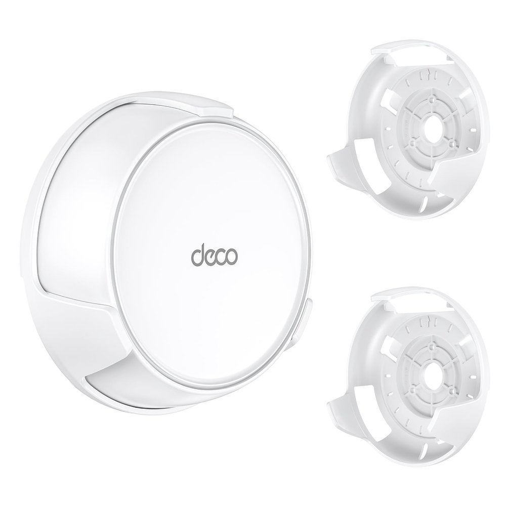 EDUP LOVE Deco Mesh Wall Mount Kit for Deco BE23/ BE25/ BE3600/ BE5000/ WB7200/ WB10800/ WB14400/ BE3600 Pro Mesh WiFi 7 System, Space-Saving Bracket with Hidden Cable Management (White, 2 Pack)
