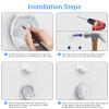 EDUP LOVE Deco Mesh Wall Mount Kit for Deco BE23/ BE25/ BE3600/ BE5000/ WB7200/ WB10800/ WB14400/ BE3600 Pro Mesh WiFi 7 System, Space-Saving Bracket with Hidden Cable Management (White, 2 Pack) view 3