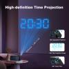 Mesqool Projection Alarm Clock for Bedroom with FM Radio, 7" Large LED Display with Dimmer, Dual Alarm Clock, Ceiling Projection, USB Charging Port, Sleep Timer, Plug in Digital Clock Radio view 3