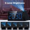 Mesqool Projection Alarm Clock for Bedroom with FM Radio, 7" Large LED Display with Dimmer, Dual Alarm Clock, Ceiling Projection, USB Charging Port, Sleep Timer, Plug in Digital Clock Radio view 4